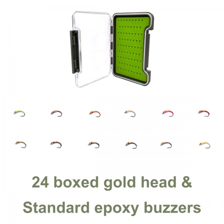 24 epoxy buzzer boxed set gold head and standard